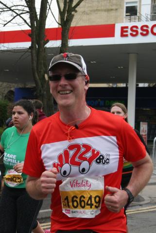 Picture of Nigel Harris running the Bath Half Marathon